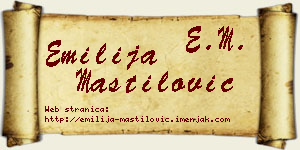 Emilija Mastilović vizit kartica